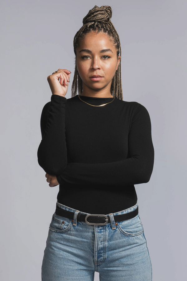 Vegan Cork Leather Women's Belt (Black)